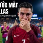 Hình ảnh Cristiano Ronaldo bật khóc nức nở đầy tiếc nuối khi Bồ Đào Nha thất bại trước Tây Ban Nha tại vòng 1/8 World Cup 2026.